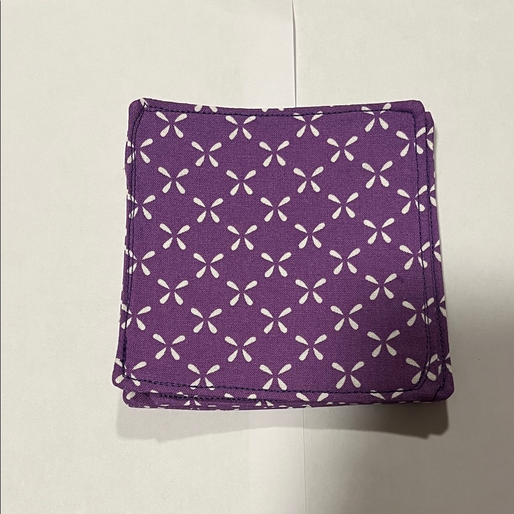 Purple Patterned Cloth (4) drink  coasters